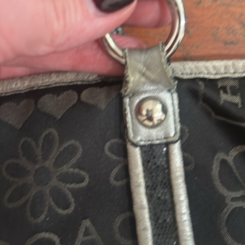 COPY - Coach Black Tote Bag with Metallic Accents - Picture 12 of 17
